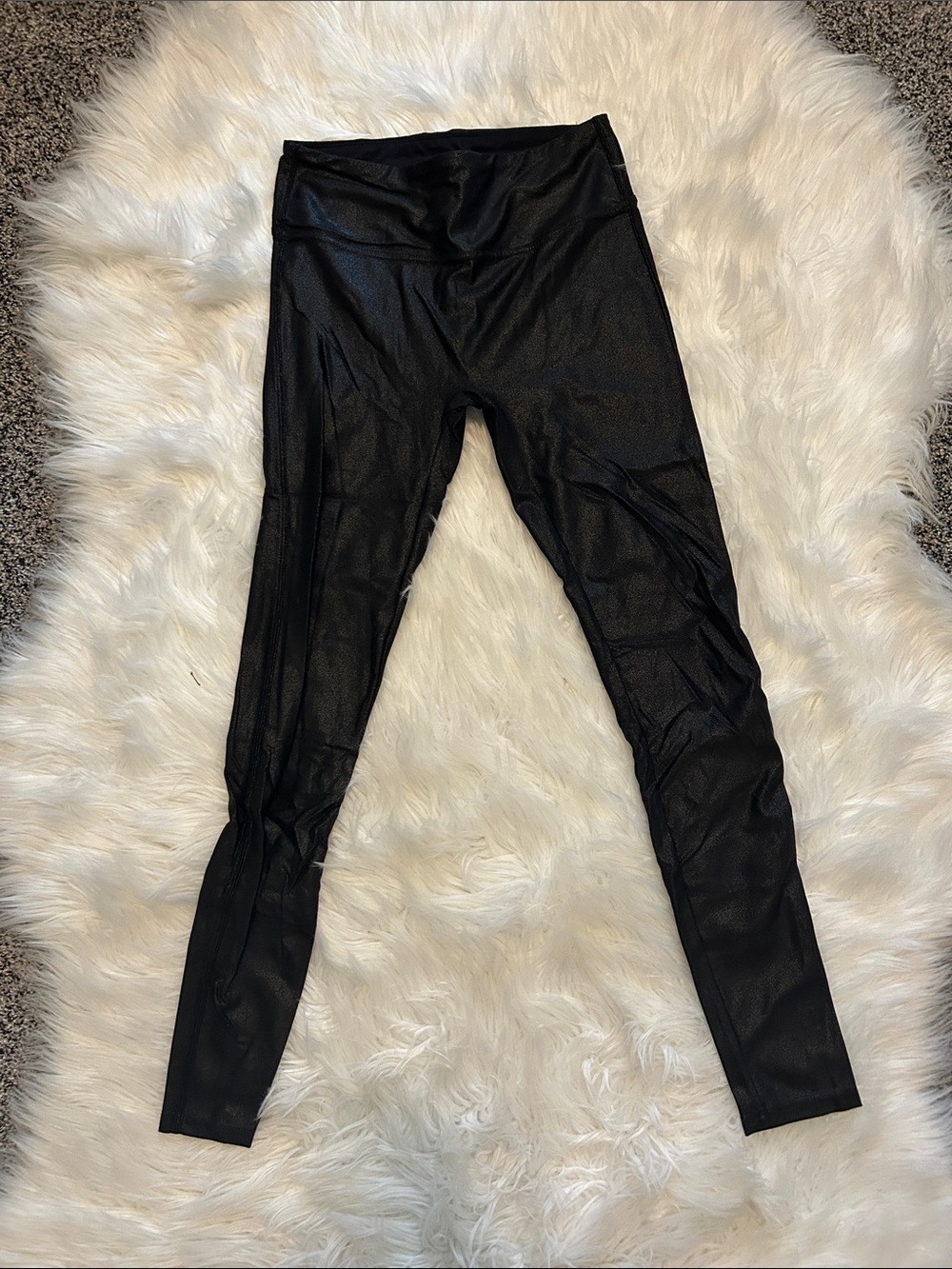 Amazon Black High-Waist Faux Leather Leggings